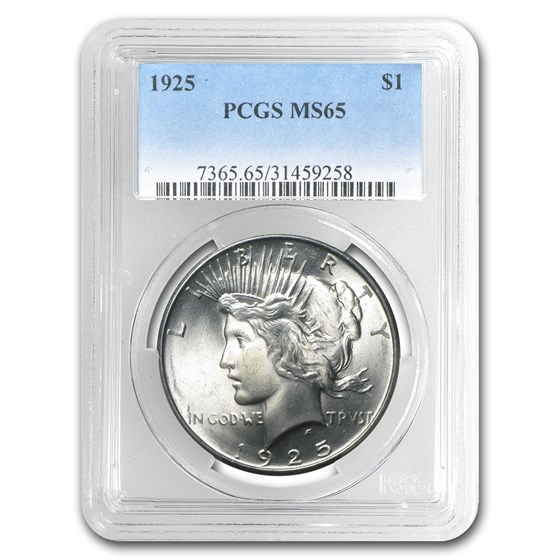 1925 Peace Dollar MS-65 PCGS 1925 Peace Dollar MS-65 PCGS